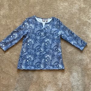 NWOT Chicos ¾ Sleeved Jacquard Tunic Top Size 0